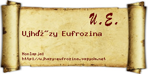 Ujházy Eufrozina névjegykártya